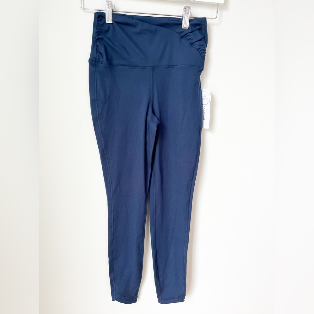 Yogalicious Lux High Rise Ankle Blue Leggings. Size XS NWT